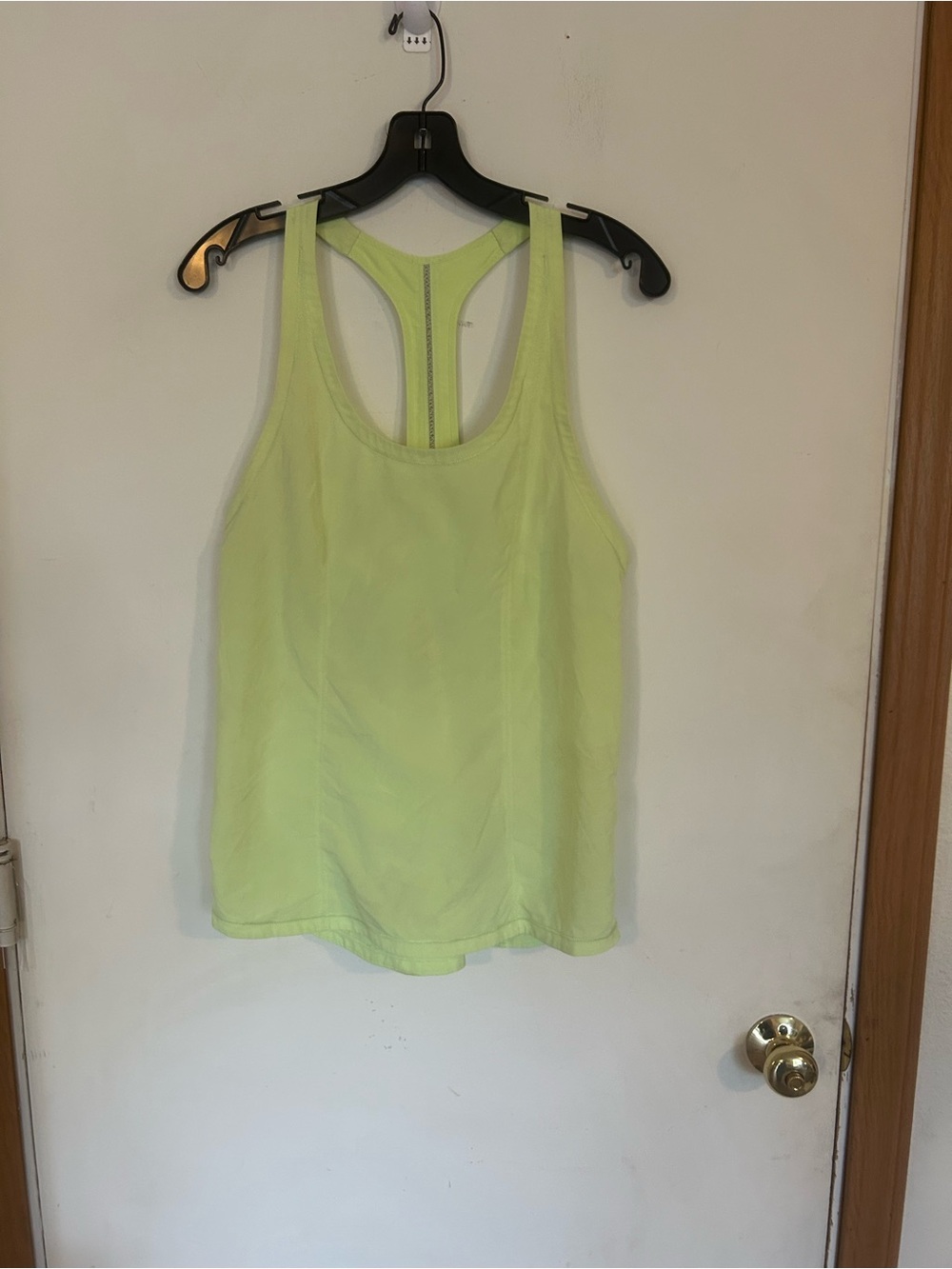 Lululemon yellow razorback tank top size 10